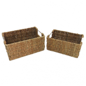 Set Fany de contenedores decorativos de seagrass en dos tamaños