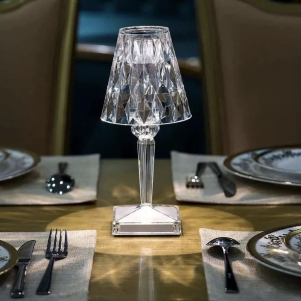 Velador LED Prisma con Sensor Táctil | Diseño Elegante y Recargable - Image 2