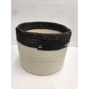 Macetero de soga natural estilo nórdico con planta verde