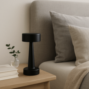 Velador LED Negro 9×9×21